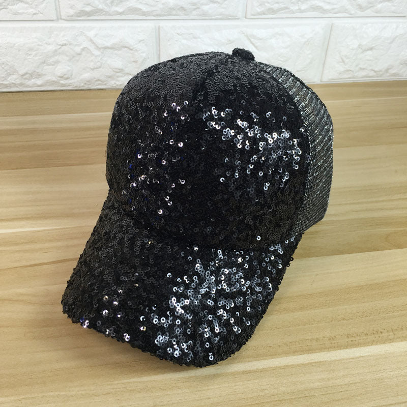 Women's Summer Sunshade Sequined Baseball Cap