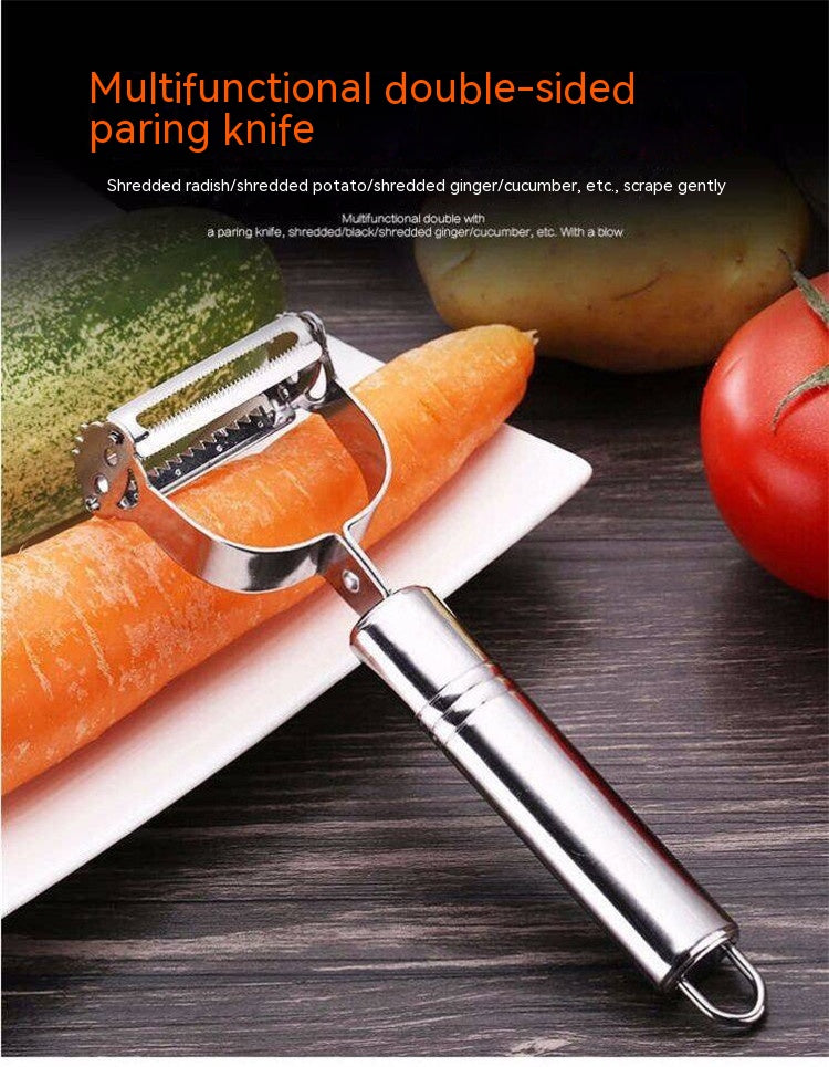 Kitchen Tools Three-piece Set Double-sided Dual-use Scraping Shredder Fruit Corer