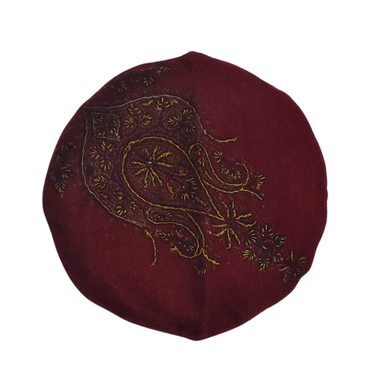 Pure Kashmiri Pashmina Cap With  Needle Work