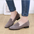 Suede round head single shoes low heel shallow mouth casual comfort single shoes