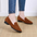 Suede round head single shoes low heel shallow mouth casual comfort single shoes