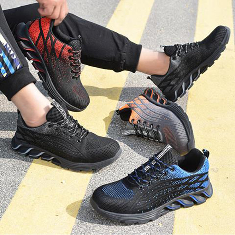 Men Sneakers Indestructible Steel Toe Work Shoes Comfortable Puncture Proof Shoes