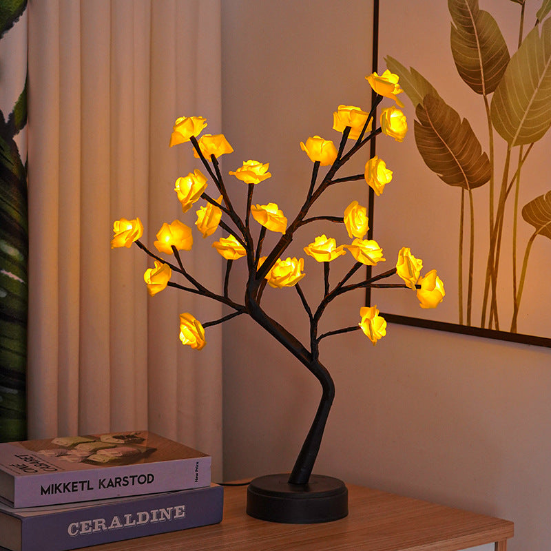 Table Lamp Flower Tree  Decoration, USB operated