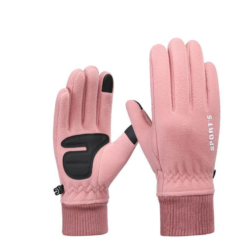 Outdoor Ski Riding Gloves Winter Polar Fleece Flip Cover Gloves