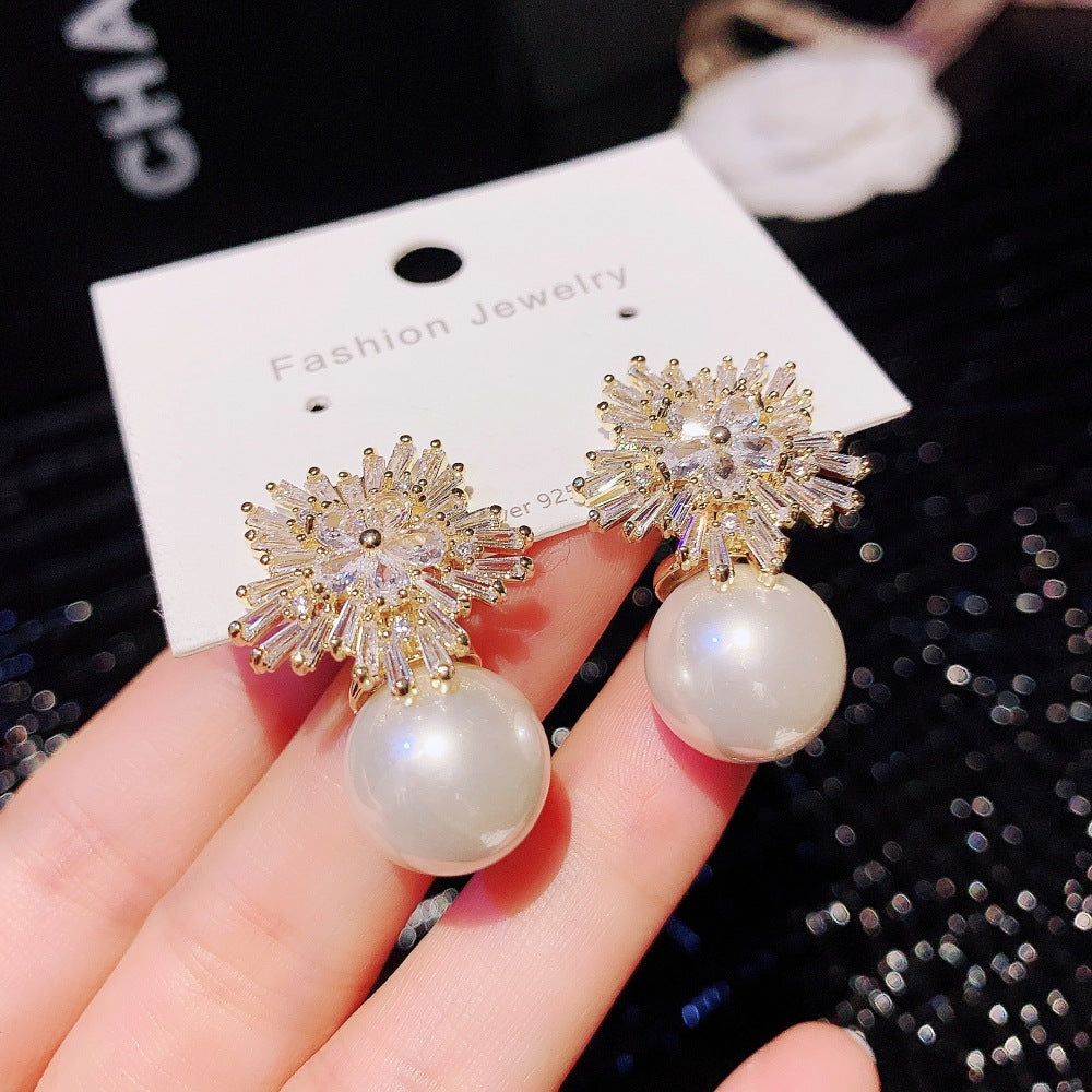 Flower Temperament Stud Earrings For Women