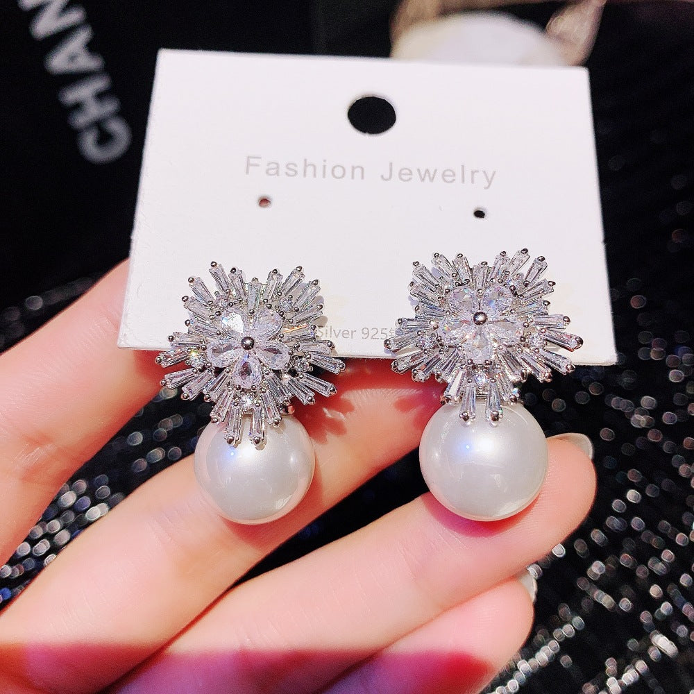 Flower Temperament Stud Earrings For Women