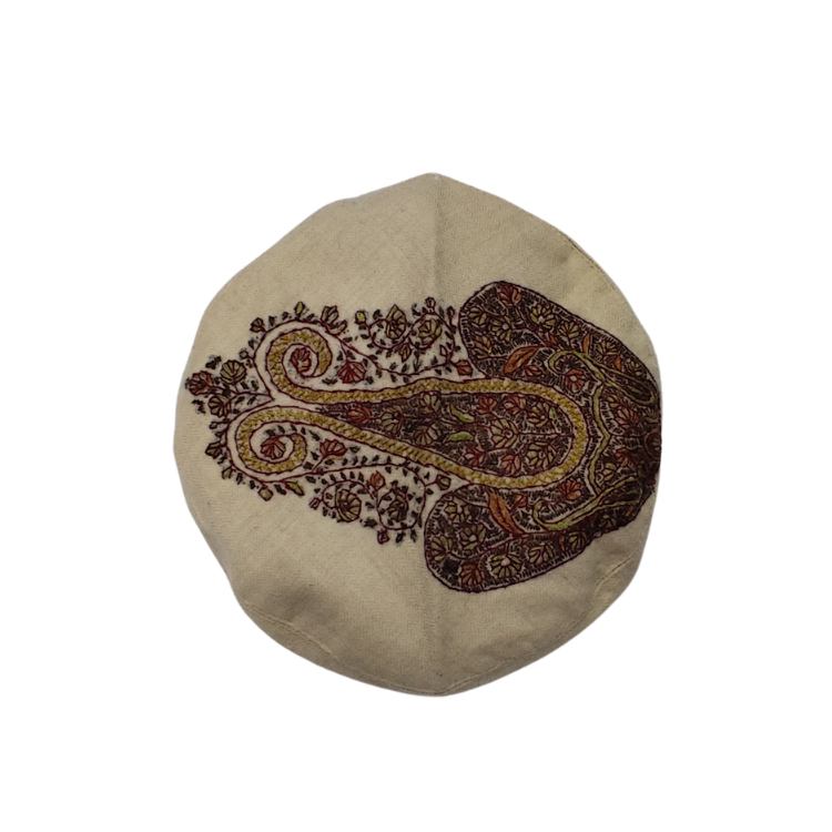 Pure Kashmiri Pashmina Cap With  Needle Work