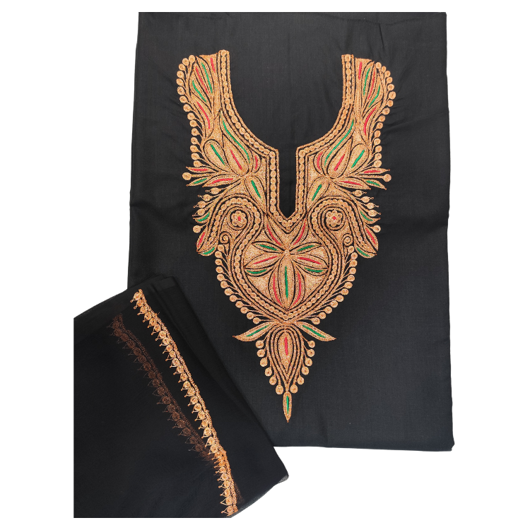 Tilla Work Suit With Dupatta