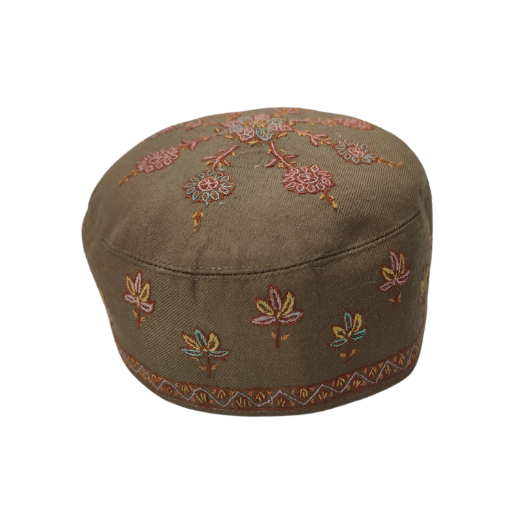 Light Colour Kashmiri Sozni Cap