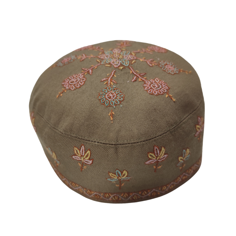 Light Colour Kashmiri Sozni Cap