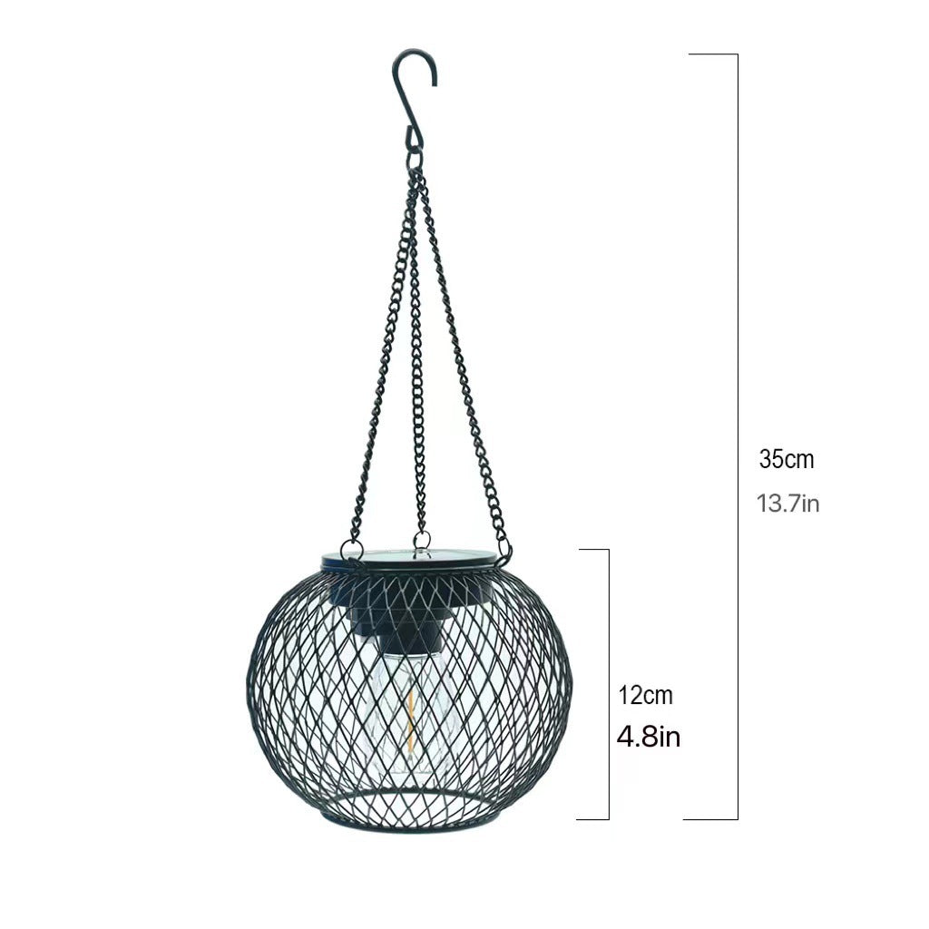 Fashion Simple Solar Garden Metal Hanging Lamp