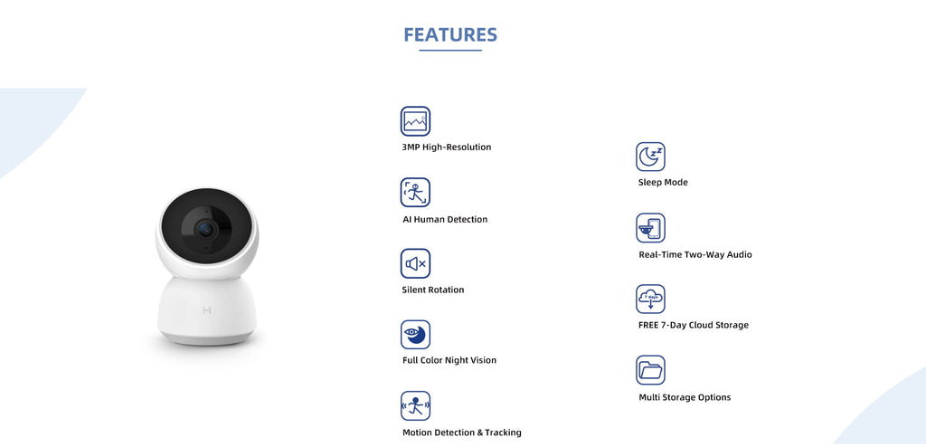 IMILAB A1 Camera 2K WiFi Camera Mi Home App Security Camera CCTV Vedio Surveillance Camera Baby Monitor Global Version