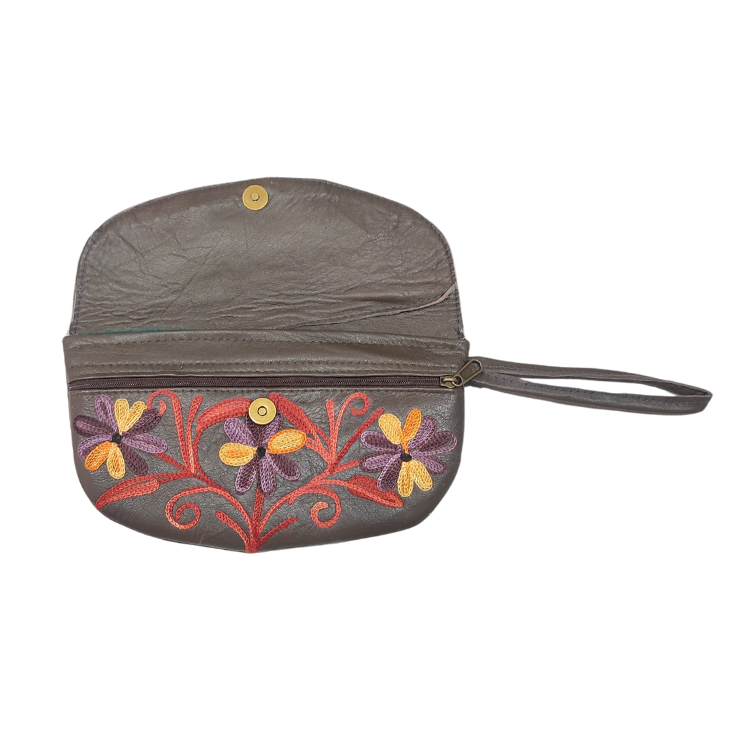 Kashmiri Aari Work Hand Pouch