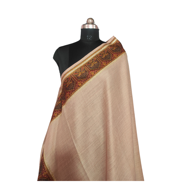 Kashmiri Zari+Sozni Doordar Shawl