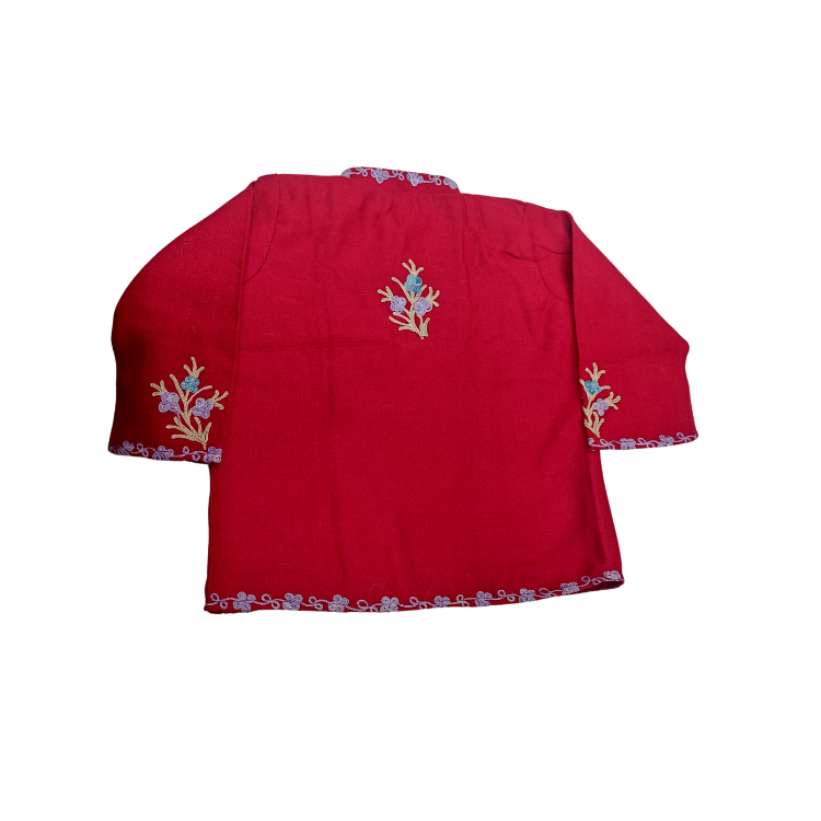 Kashmiri Kids Coat With Aari Work