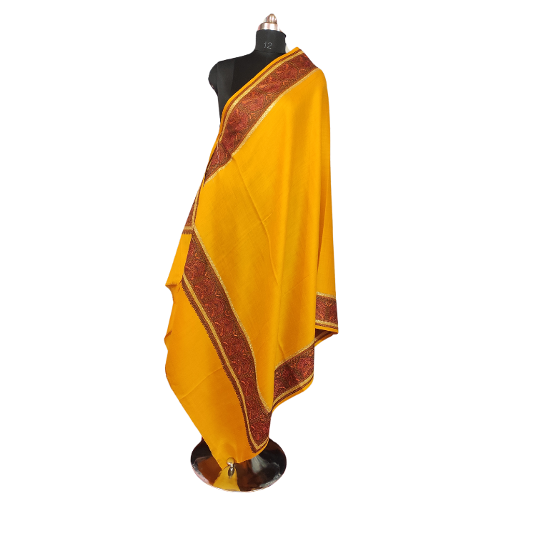 Kashmiri Zari+Sozni Doordar Shawl