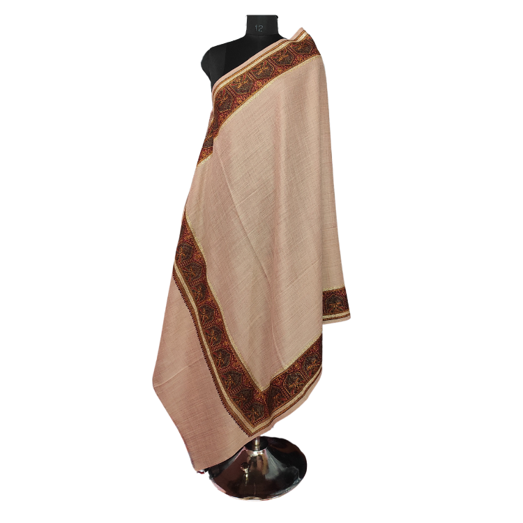 Kashmiri Zari+Sozni Doordar Shawl